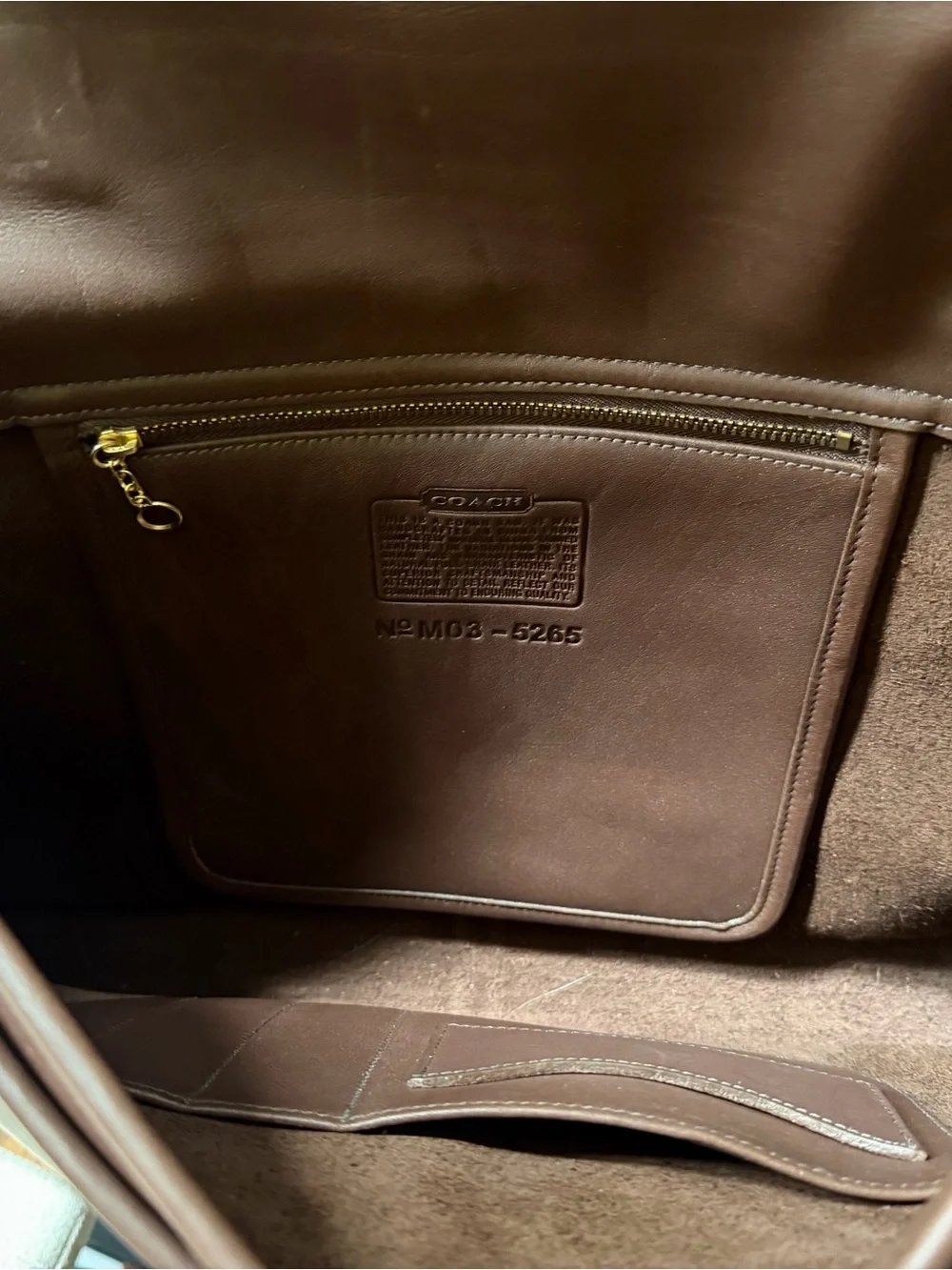 Coach Brown Leather Briefcase with Gold Turn-Lock